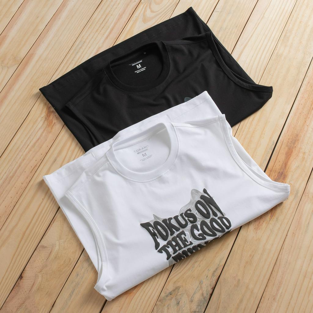 Áo Tank Top TORANO Chất Liệu Mềm Mại, Thoáng Mát, Co Giãn Tốt,  họa tiết in Fokus on the good things ESTA008