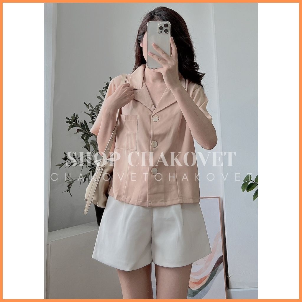 Áo vest blazer nữ ngắn A8312 kiểu áo khoác blazer nữ cộc tay 1 lớp công sở cao cấp hàn quốc trẻ trung cá tính - CHAKOVET | WebRaoVat - webraovat.net.vn