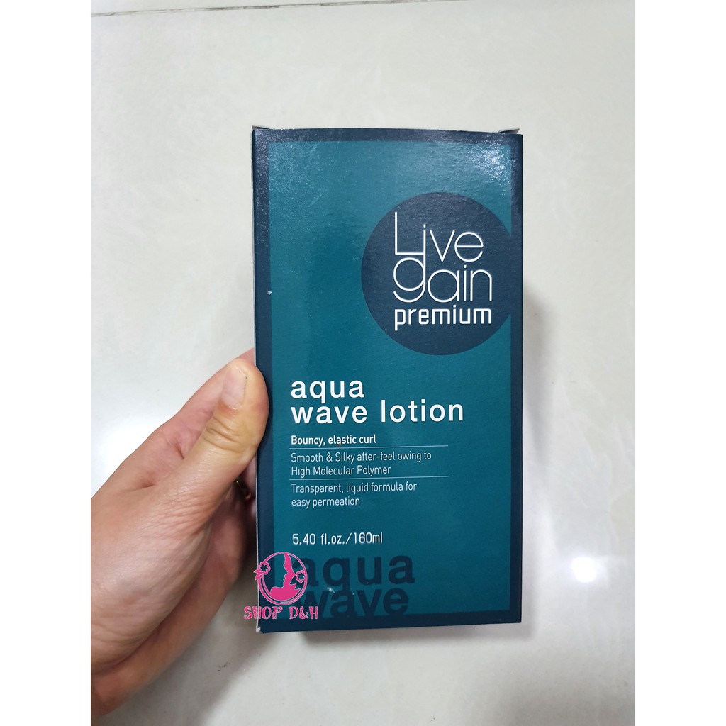 Thuốc uốn tóc Livegain Premium AQUA (Cysteine Wave Lotion + Wave Lotion)