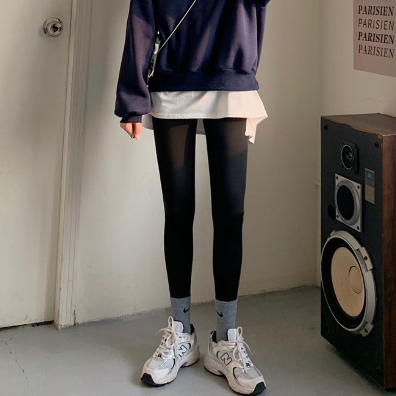 Quần Legging Màu Trơn Thời Trang Thu Đông Cho Nữ