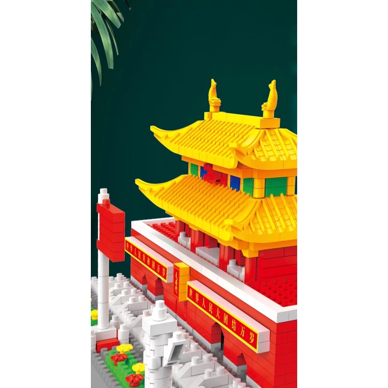 Đồ Chơi Lắp Ráp Khối Gỗ Tiananmen Phát Triển Trí Thông Minh Cho Trẻ Em
