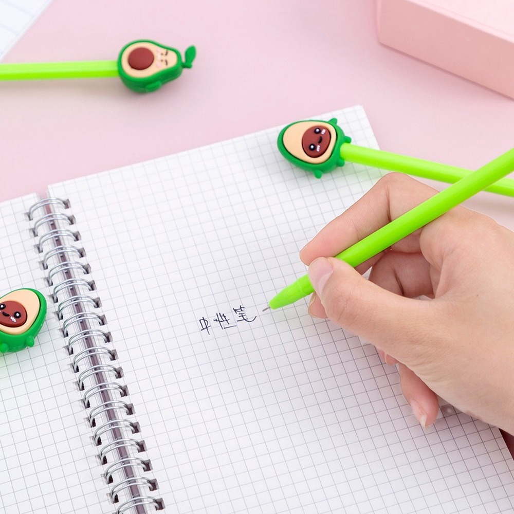 Bút Bi Ngòi 0.5mm Hình Trái Bơ Hoạt Hình Sáng Tạo