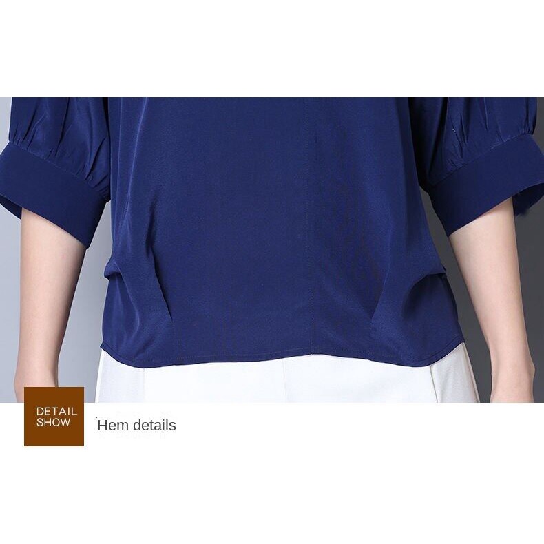 Áo Sơ Mi Lụa Tay Cánh Dơi Dáng Rộng Thời Trang Mùa Hè Dành Cho Nữ 2022