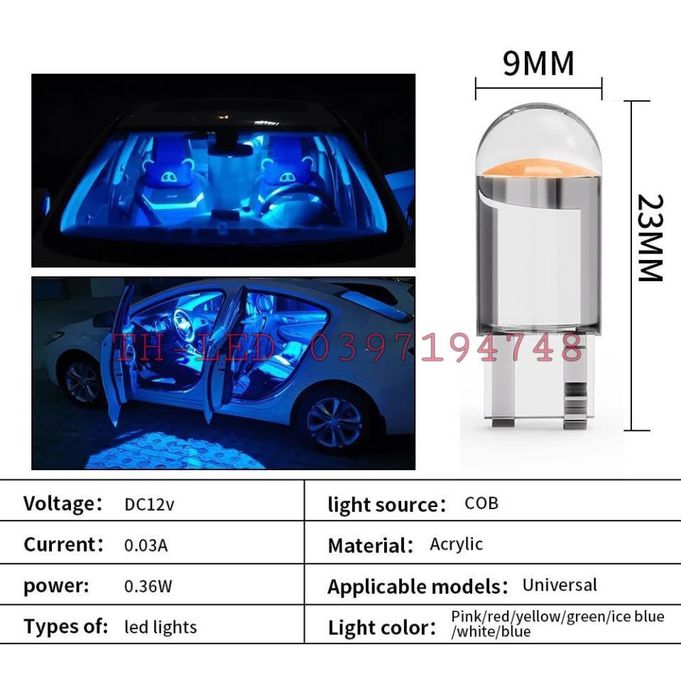  Đèn LED COB T10 Siêu Sáng Lắp Xinhan, Báo Số, demi Ôtô, Xe Máy - Giá 1 Bóng