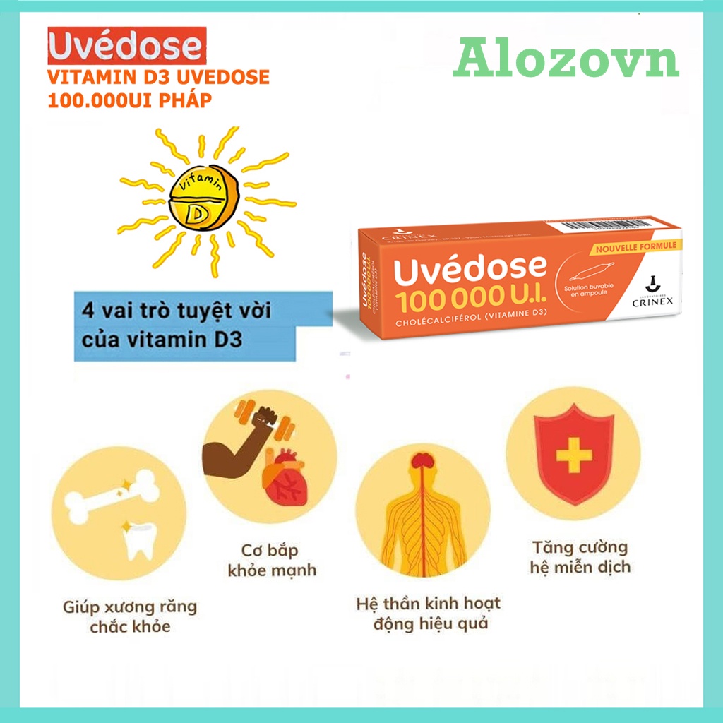 Vitamin D3 Uvedose liều cao 100000 UI Pháp