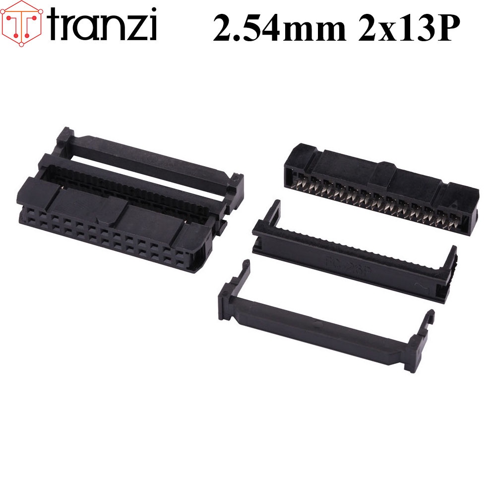 Đầu dập cáp 2.54mm IDE IDC 2x13P FC đen - túi 5 cái