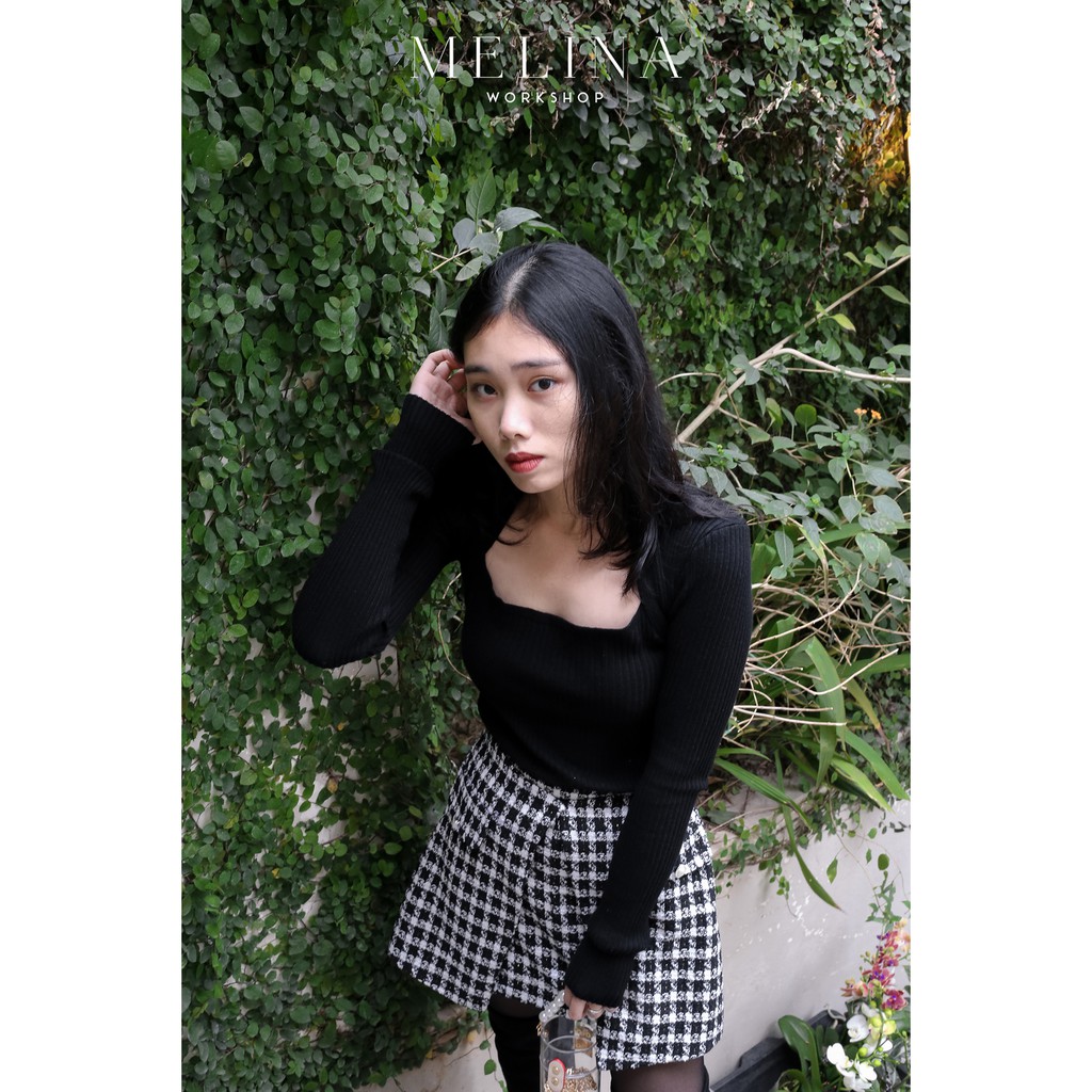 [MELINA'S CHOICE] Áo len nữ đi Sapa 🥰Đà lạt cổ vuông - Layla Knit