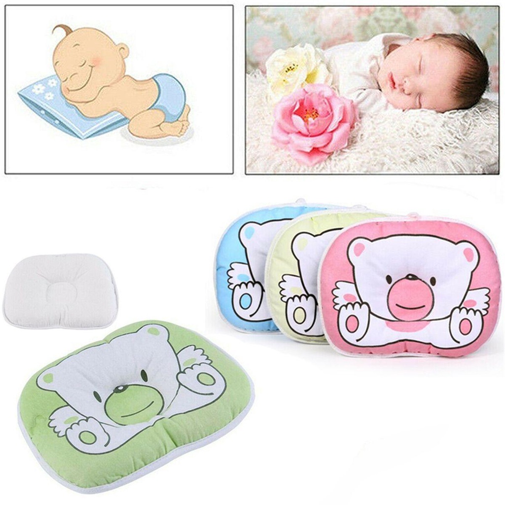 1 Gối Xốp Cotton Chống Lăn Định Hình Đầu Cho Bé