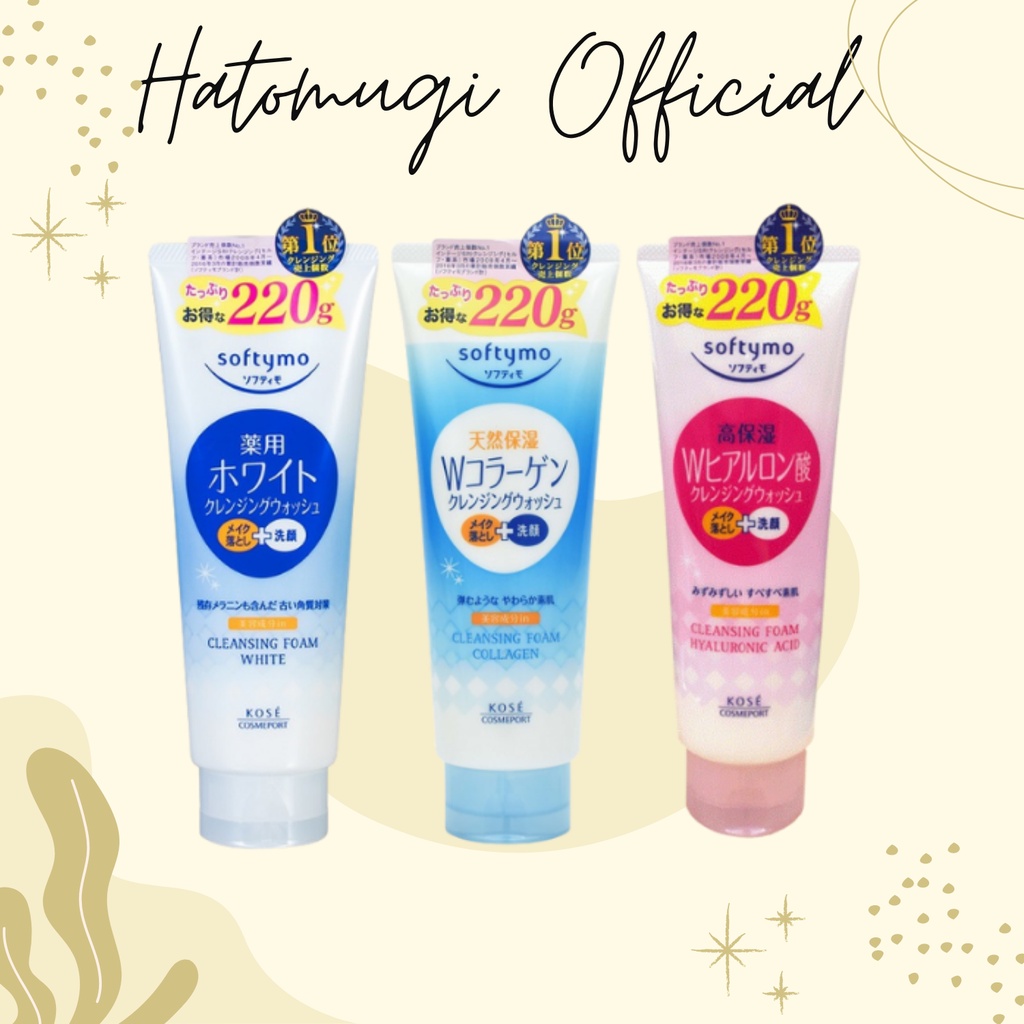 Sữa rửa mặt KOSE Softymo sữa rửa mặt Collagen White Hyaluronic Acid 220