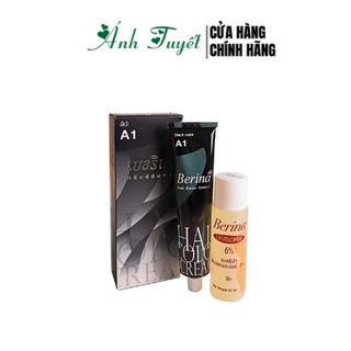 Thuốc nhuộm tóc phủ bạc Berina A1- A2 60g hàng Thái Lan chính hãng