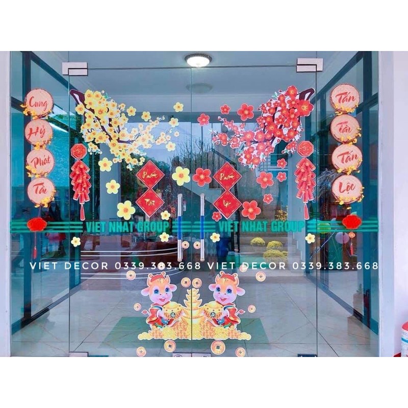 Decal Tết [HÀNG LOẠI I] Dán Kính, Dán Tường - Trang trí Tết 2022 Dày dặn, Size lớn - Viet Decor | BigBuy360 - bigbuy360.vn
