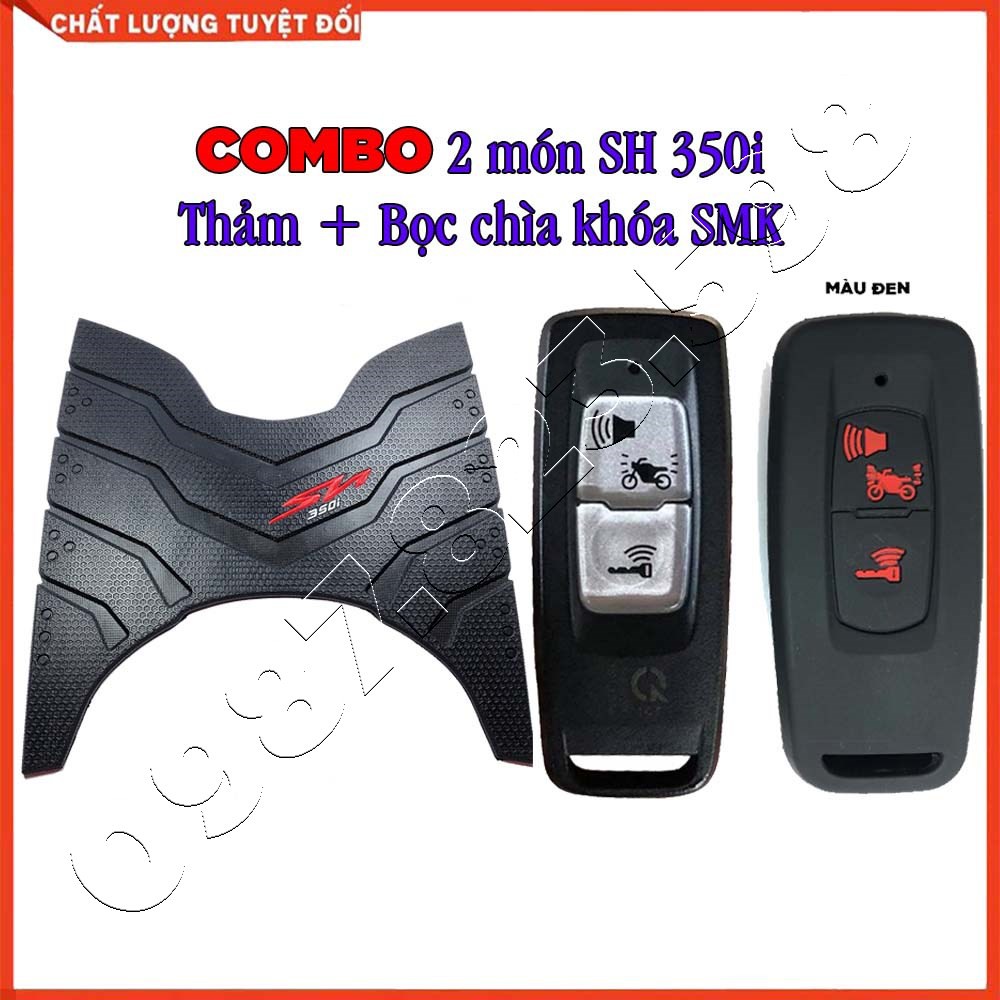 (COMBO 3 Món SH 350i) Thảm Lót Chân + Bọc Chìa Khóa Silicon Smartkey + Móc Chìa Khóa Spirit Beast Chính hãng