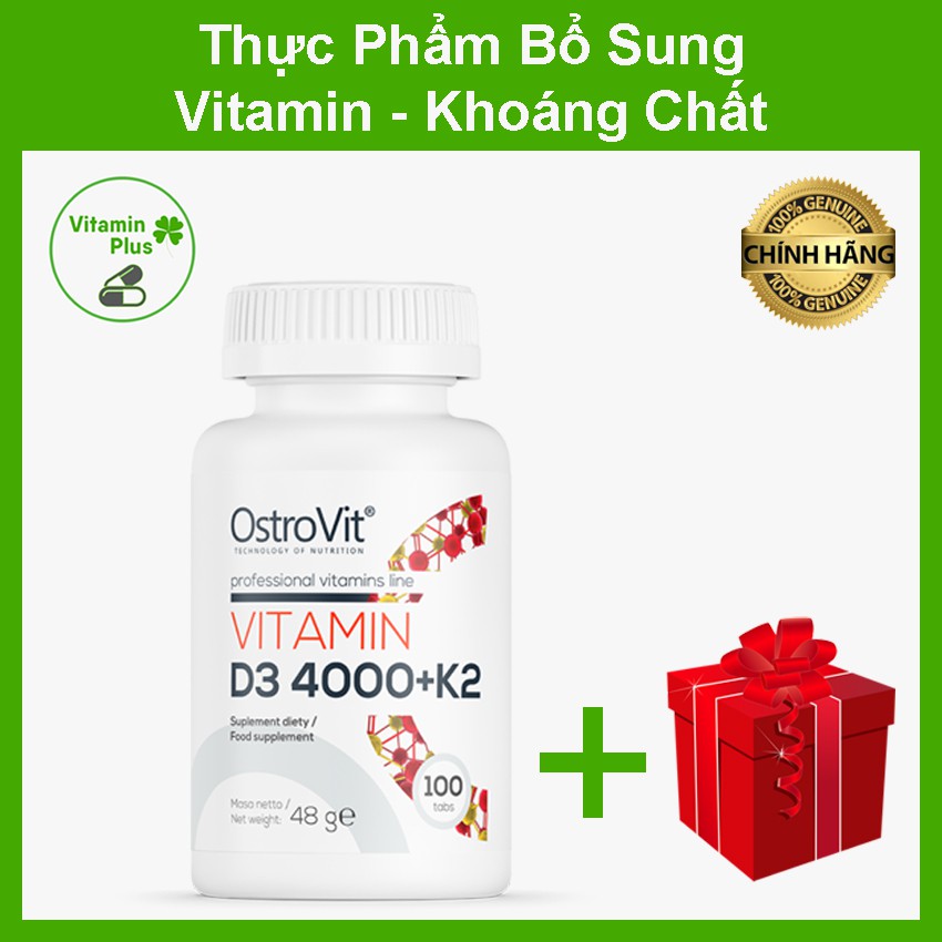 Thực Phẩm Bổ Sung Ostrovit D3 4000 + K2 100 Viên