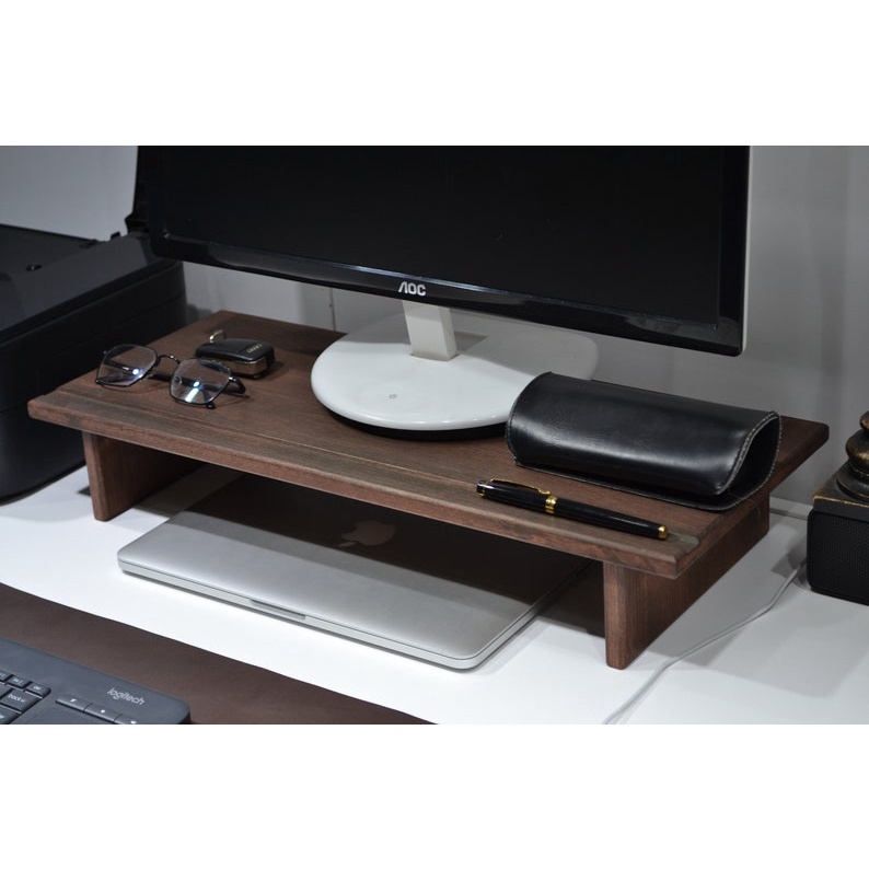 Kệ Kê Màn Hình Máy Tính Để Bàn Gỗ Thông Phong Cách Hiện Đại MT02 - Mộc.HOME