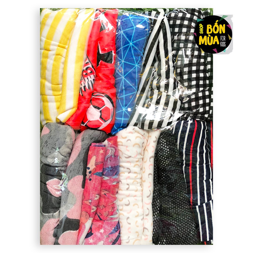 Quần đùi thun coton bé 🌾🌾 Quần thun mặc nhà cho bé trai bé gái size đại-SHOP BỐN MÙA