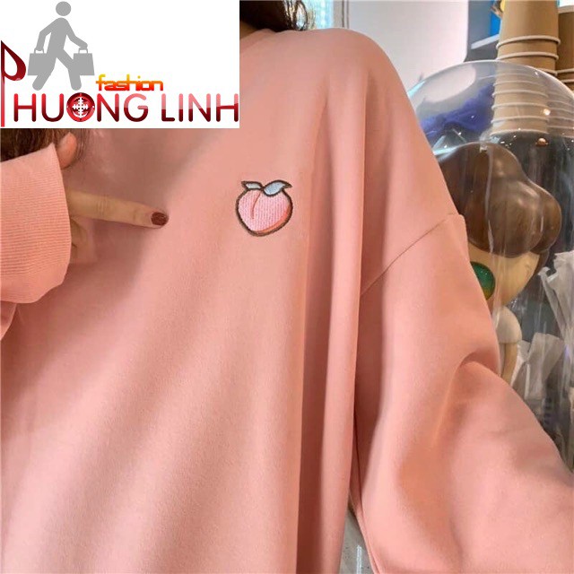 Áo nỉ cổ tròn sweater unisex thêu hình trái cây siêu hot - Trang phục thu đông - Áo nỉ mùa lạnh | BigBuy360 - bigbuy360.vn