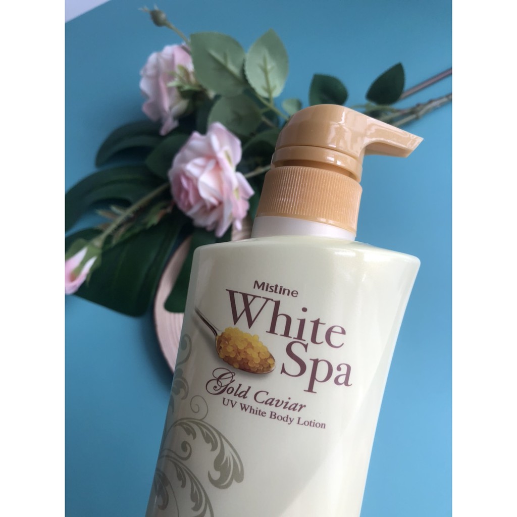 SỮA DƯỠNG THỂ TRỨNG CÁ MUỐI VÀNG MISTINE WHITE SPA GOLD CAVIAR UV