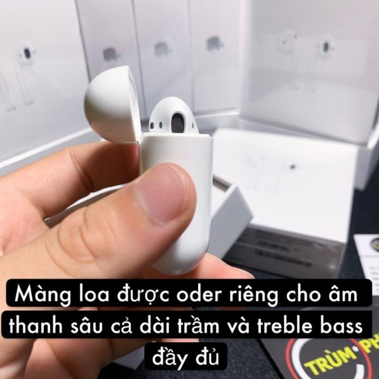 Tai Nghe Bluetooth Iphone Airpods 2 Chip Hỗ Vằn Louda 1562M [Định Vị - Đổi Tên - Sạc Khong Dây] - Pin 5h Hàng Siêu Cấp