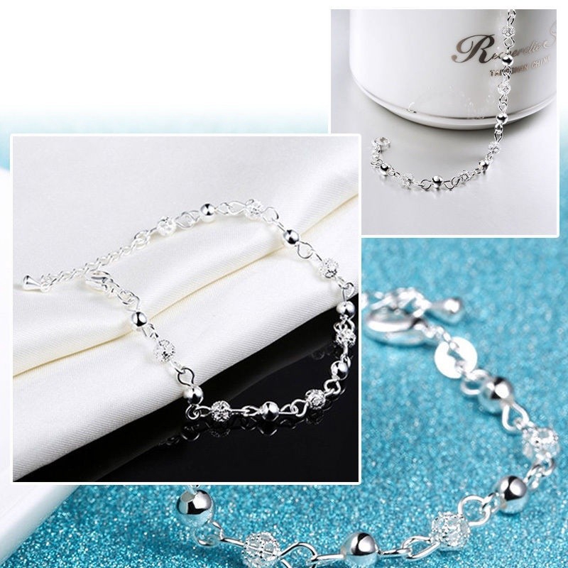 Lắc tay nữ đính hạt tròn dập lỗ phong cách thời trang cho nữ