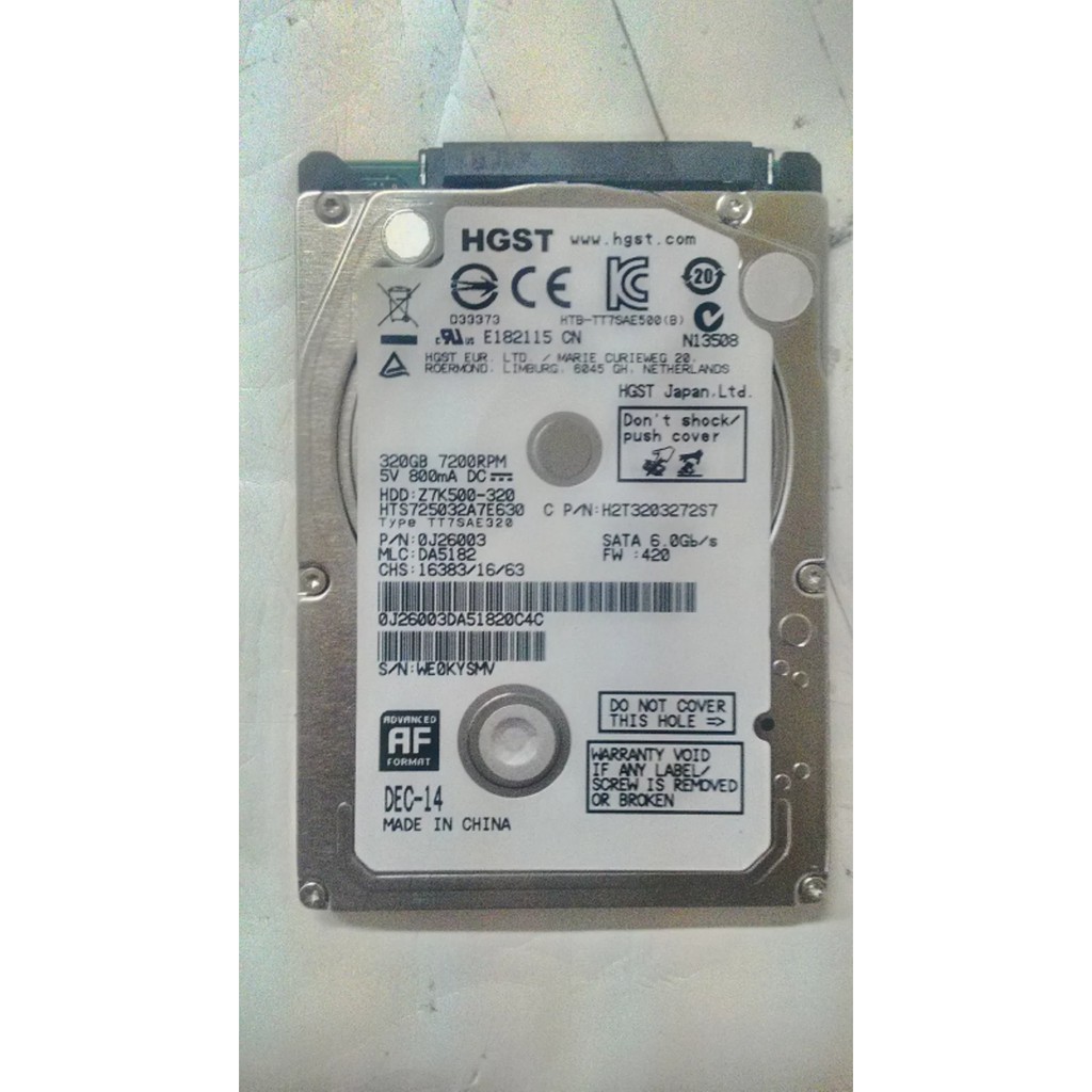 Ổ Cứng Laptop 320 Gb Hgst