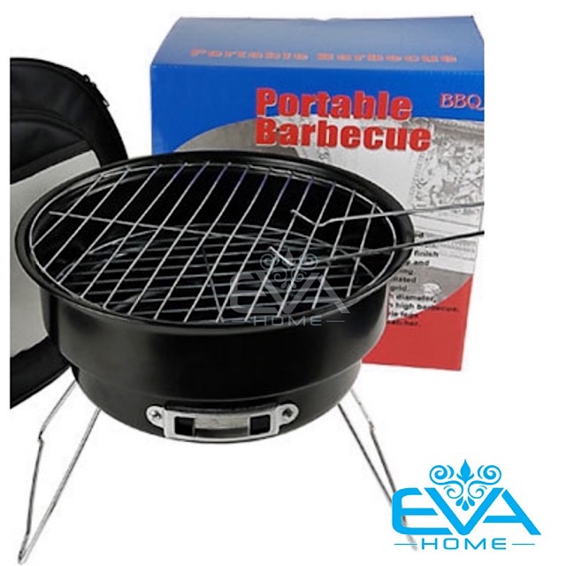 Bếp Nướng Than Hoa Tròn Có Chân Bếp Cao Portable Barbecue