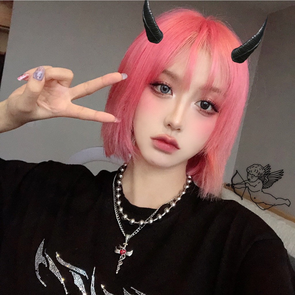 Dây chuyền mặt thánh giá màu đỏ phong cách punk độc đáo 19A1344