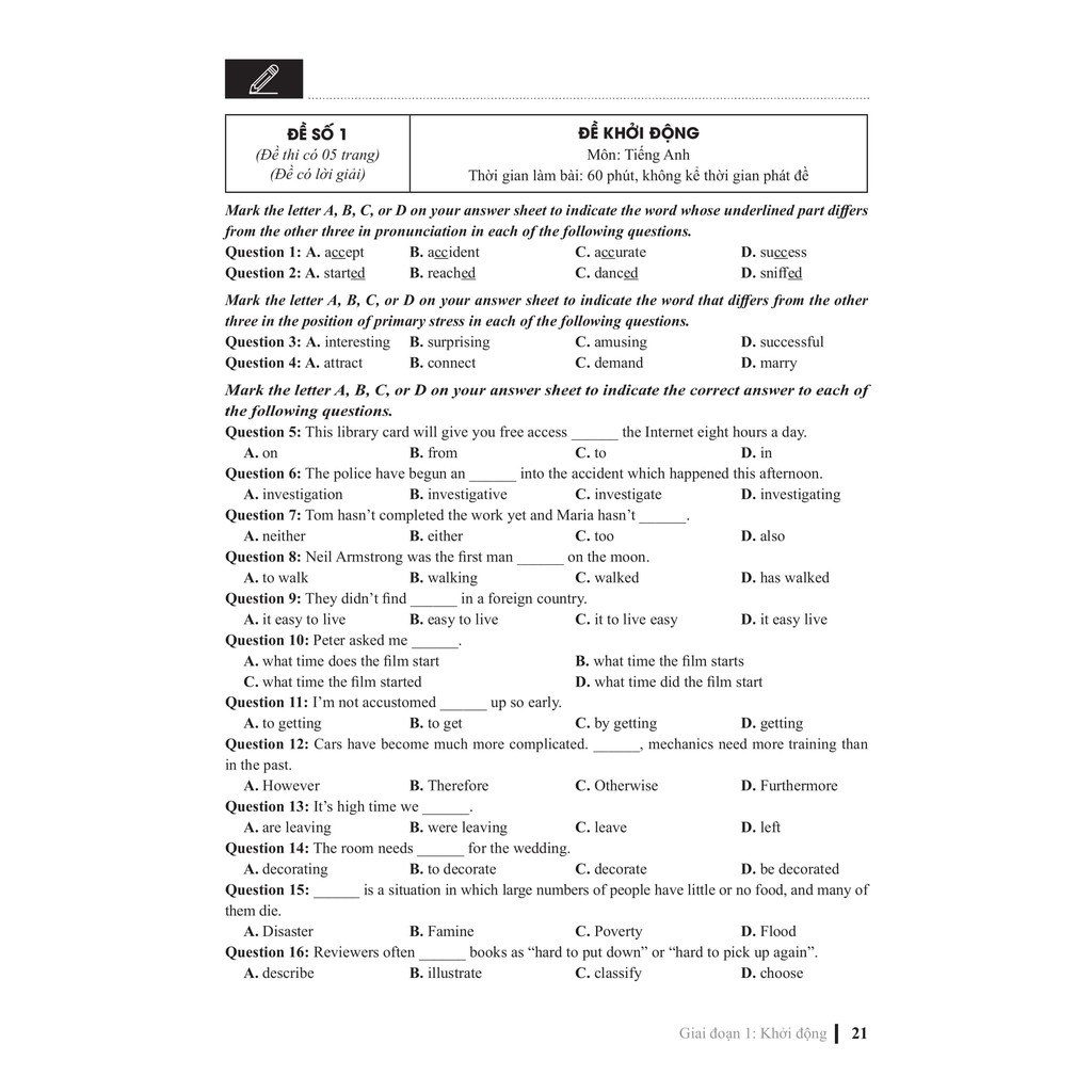 Sách - Thần tốc luyện đề Tiếng Anh 2021 ôn luyện thi THPT Quốc gia | BigBuy360 - bigbuy360.vn