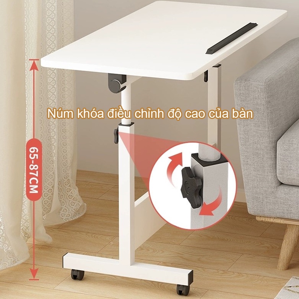 Bàn làm việc gấp gọn tùy chỉnh độ cao thông minh Bàn học đa năng khung kim loại chịu lực cao bibi shop