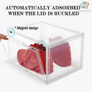 FCD☆ Sneaker Shoe Box Acrylic Sneaker Display Box Shoes Storage Case Organizers Stackable Foldable