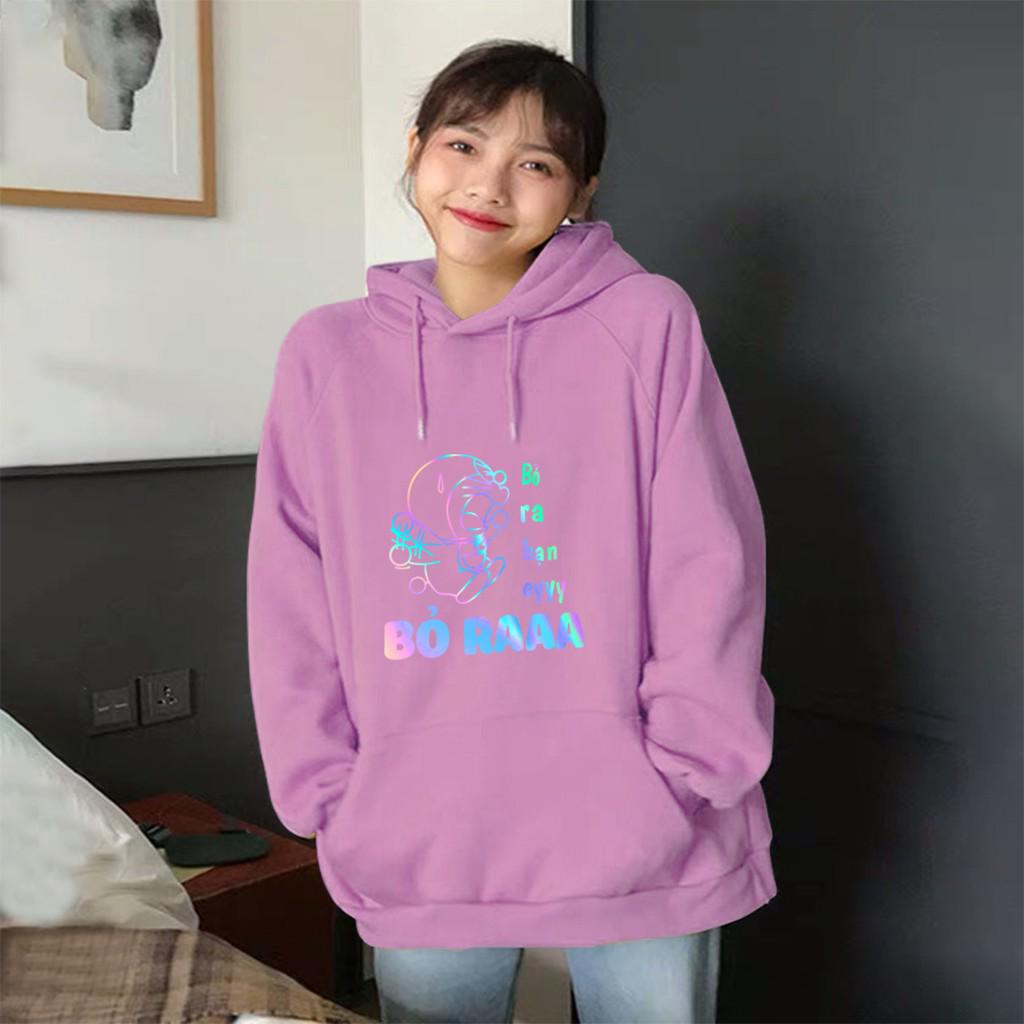 Áo Khoác Hoodie Nam Nữ Doremon Bỏ Ra Phản Quang 🍁 Áo Hoodie Unisex  Form Rộng Thoải Mái Nỉ Bông FREESHIP PQ06KN