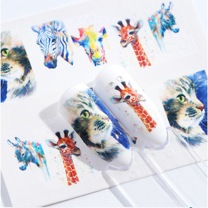 Miếng dán trang trí móng tay nghệ thuật 3D hình động vật