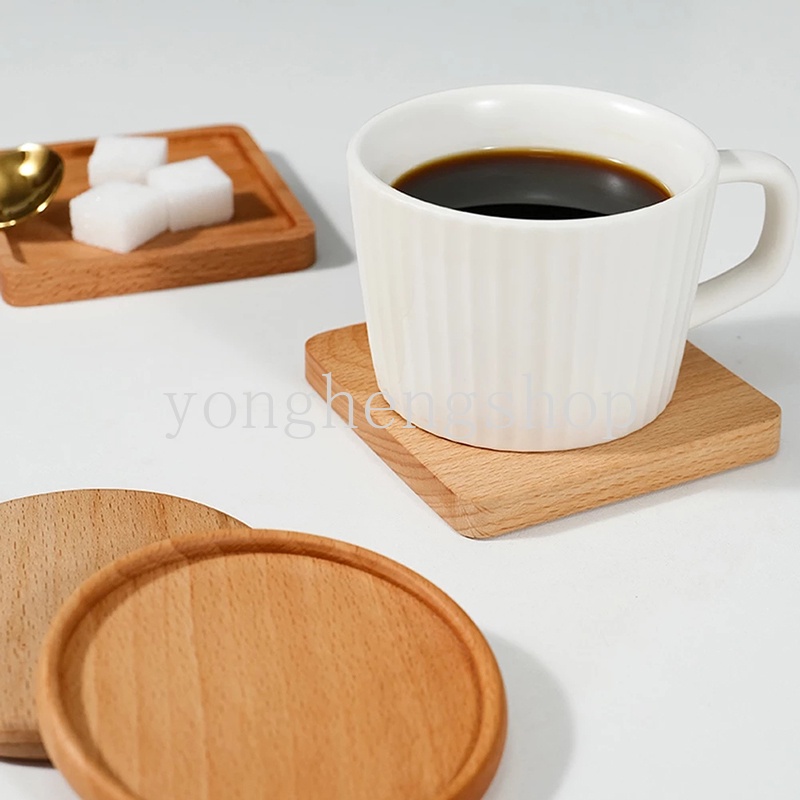 Tấm Lót Cốc Bằng Gỗ Cách Nhiệt Chống Trượt Tiện Dụng