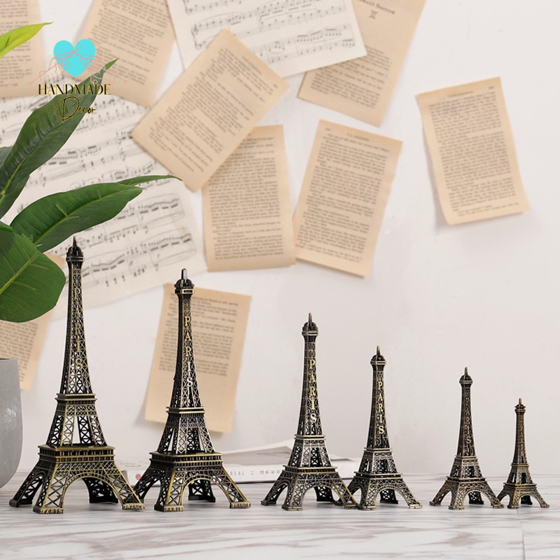 Mô hình tháp  EIFFEL bằng thép không gỉ cao cấp  màu đồng cao 18cm