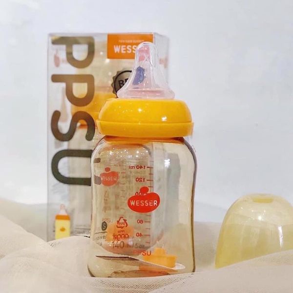 Bình Sữa Cổ Hẹp Wesser, Bình sữa sơ sinh trẻ em nhựa PPSU 140ml