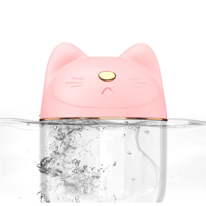 Máy tạo ẩm mini Mew Ciao Humidifier (Có led Usb và Fan Usb - Tặng kèm tinh dầu thơm 10ml dành riêng cho máy)