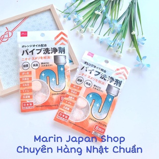 Viên thông tắc đường ống đa năng, bồn cầu nhà vệ sinh , bồn rửa bát Nhật Bản màu cam dạng thanh và viên