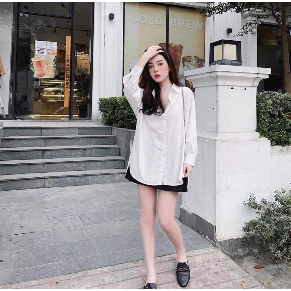 Áo sơ mi nữ thụng dáng rộng - SHOP THƠM PHẠM
