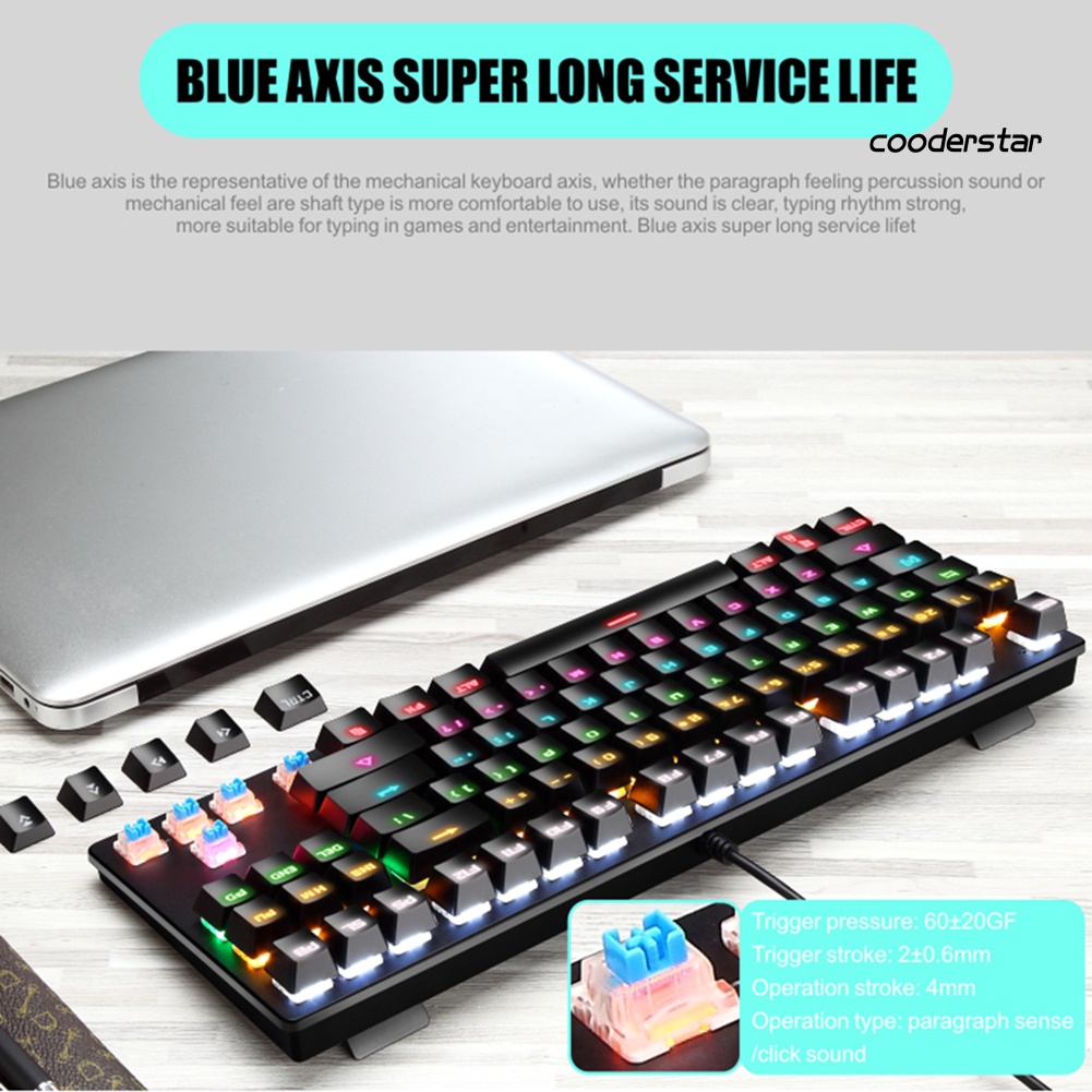 Vỏ Bọc Nút Bàn Phím 87 Phím Có Dây Rgb Cood-Co Thông Dụng Cho Bàn Phím Cơ