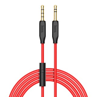 Cáp audio 3.5mm Hoco upa12 aux - đỏ đen- dài 1m
