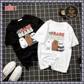 HOT- ÁO THUN NAM NỮ WE BARE BEARS THỊNH HÀNH