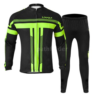 Set quần áo đi xe đạp Lixada dài tay có thể cản gió giữ ấm mùa đông thời trang cho nam