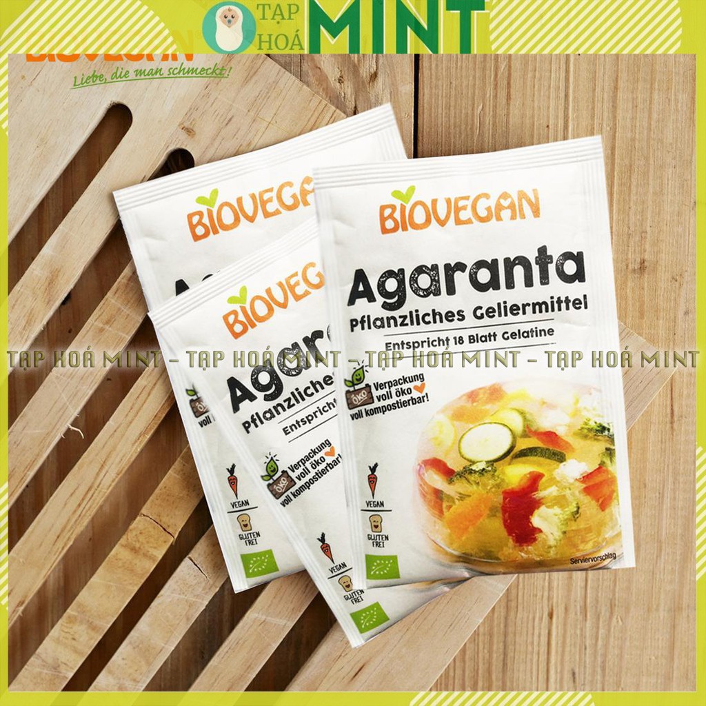 Gelatine thực vật hữu cơ Biovegan gói 18g, gelatine làm kẹo dẻo - Tạp hoá mint