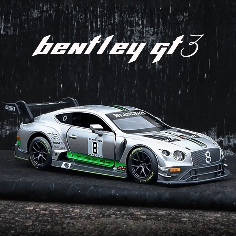 Mô Hình Xe Bentley Continental GT3 Bằng Hợp Kim Có Đèn Và Nhạc Tỷ Lệ 1: 32 Dành Cho Bé Trai