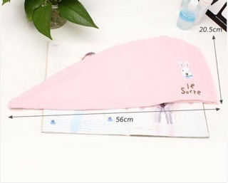 Khăn quấn ủ tóc Thỏ Siêu Thấm Nhanh Khô