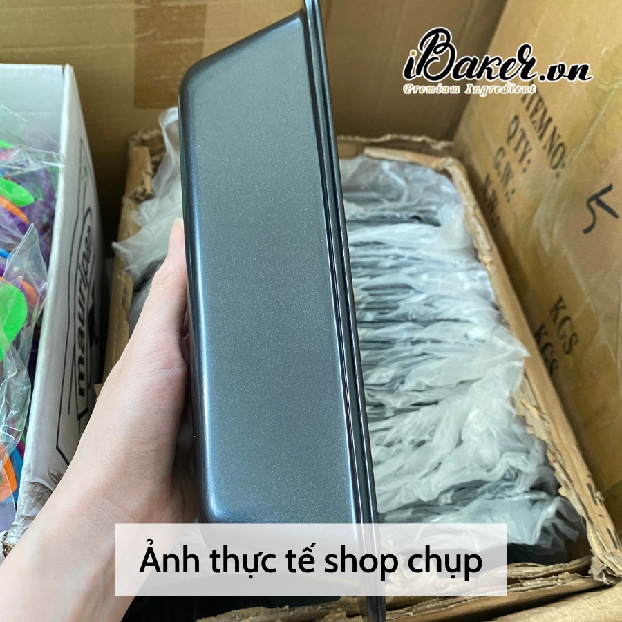 Khuôn loaf đen chống dính/ Khuôn chữ nhật làm bánh mì hoa cúc
