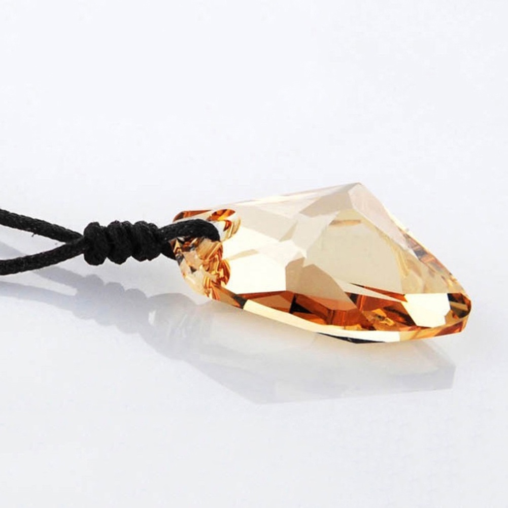 Dây chuyền mặt đính đá pha lê giả có thể điều chỉnh thời trang cho nam nữ