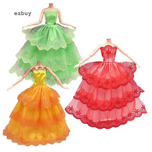 Set 3 đầm công chúa thời trang cho búp bê