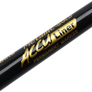 Bút lông nhủ bạc, nhủ vàng Monami Accu liner Metallic Silver Permanent Marker nét 1.5mm-3mm