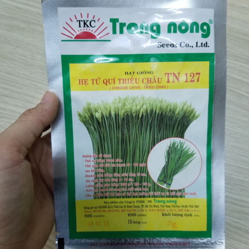 Gói 2gr hạt giống Hẹ Tứ Quý Triều Châu TN127 ăn bông