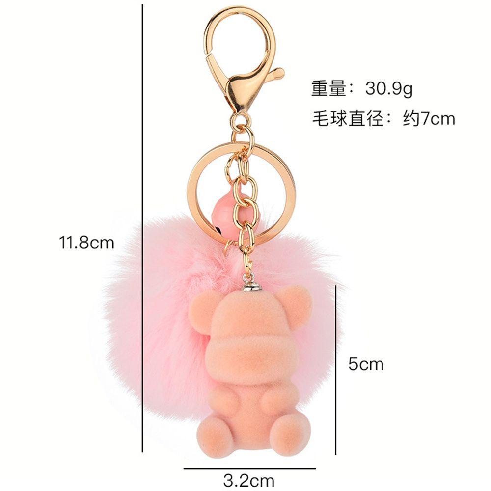 LANFY Móc Chìa Khóa Trang Trí Nội Thất Hình Gấu Bông Xinh Xắn
